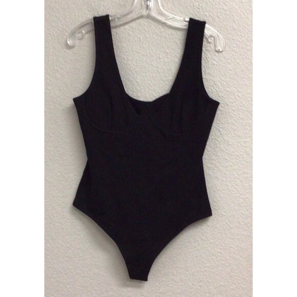 Lovers + Friends NWT Tank Bodysuit Black Basic Capsule Wardrobe Size Large - Picture 1 of 10